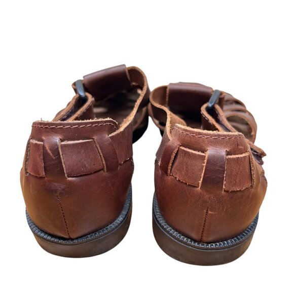 Bass Fisherman Sandal 10 Men Leather Brown Coastal Beach